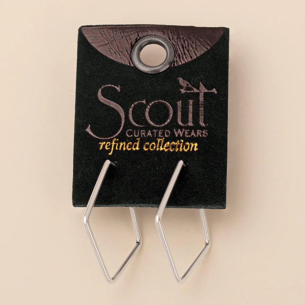 Refined Earring Collection - Orion Diamond Hoop/Sterling Silver (ER027)