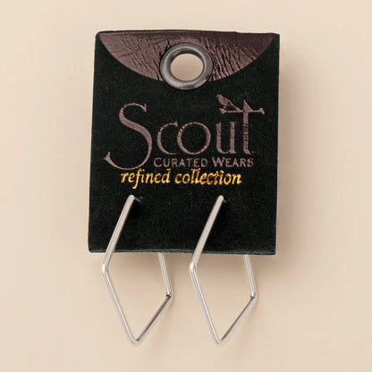 Refined Earring Collection - Orion Diamond Hoop/Sterling Silver (ER027)