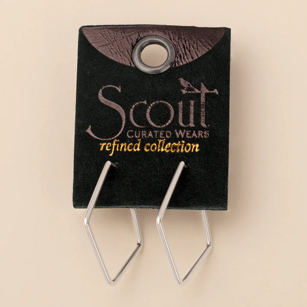 Refined Earring Collection - Orion Diamond Hoop/Sterling Silver (ER027)