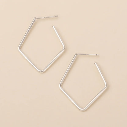 Refined Earring Collection - Orion Diamond Hoop/Sterling Silver (ER027)