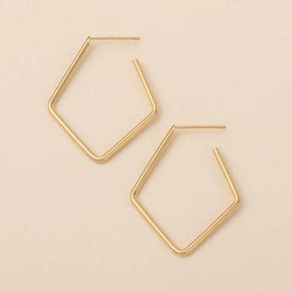 Refined Earring Collection - Orion Diamond Hoop/Gold Vermeil ER028