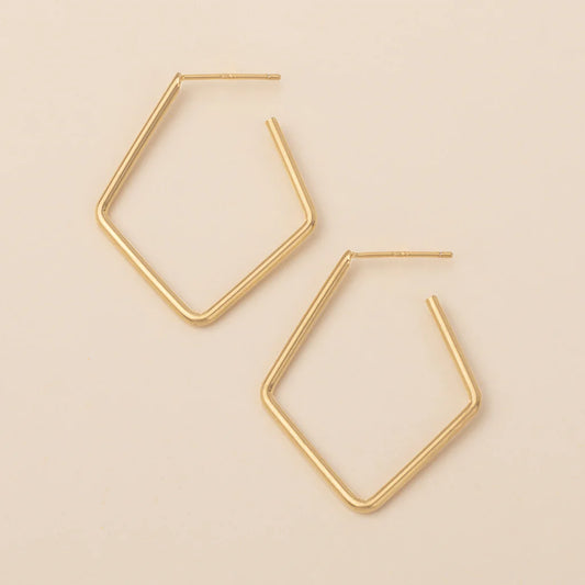 Refined Earring Collection - Orion Diamond Hoop/Gold Vermeil ER028