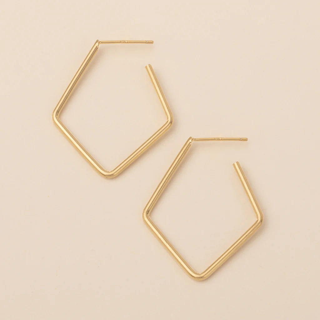 Refined Earring Collection - Orion Diamond Hoop/Gold Vermeil ER028