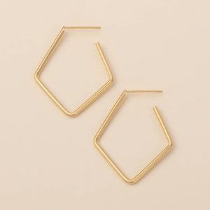 Refined Earring Collection - Orion Diamond Hoop/Gold Vermeil ER028