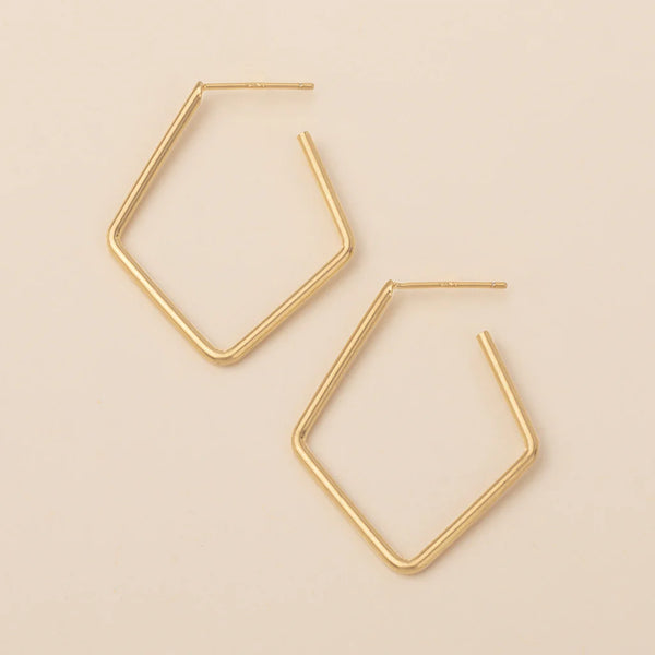 Refined Earring Collection - Orion Diamond Hoop/Gold Vermeil ER028
