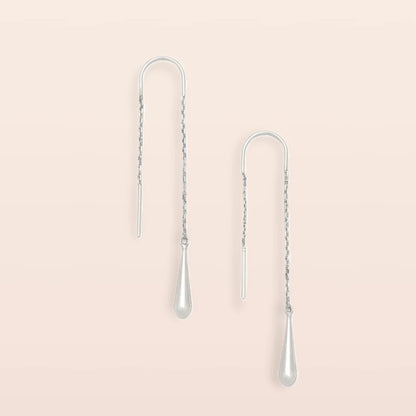 Refined Earring Collection - Teardrop Threader/Sterling Silver (ER032)