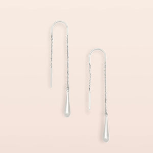 Refined Earring Collection - Teardrop Threader/Sterling Silver (ER032)