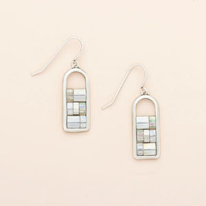 Good Karma Miyuki Frame Earring - Frost/Silver GF008