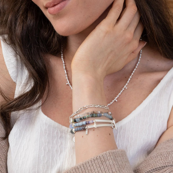 Hidden Message Bracelet - Strong/Opalite/Silver (HM012)