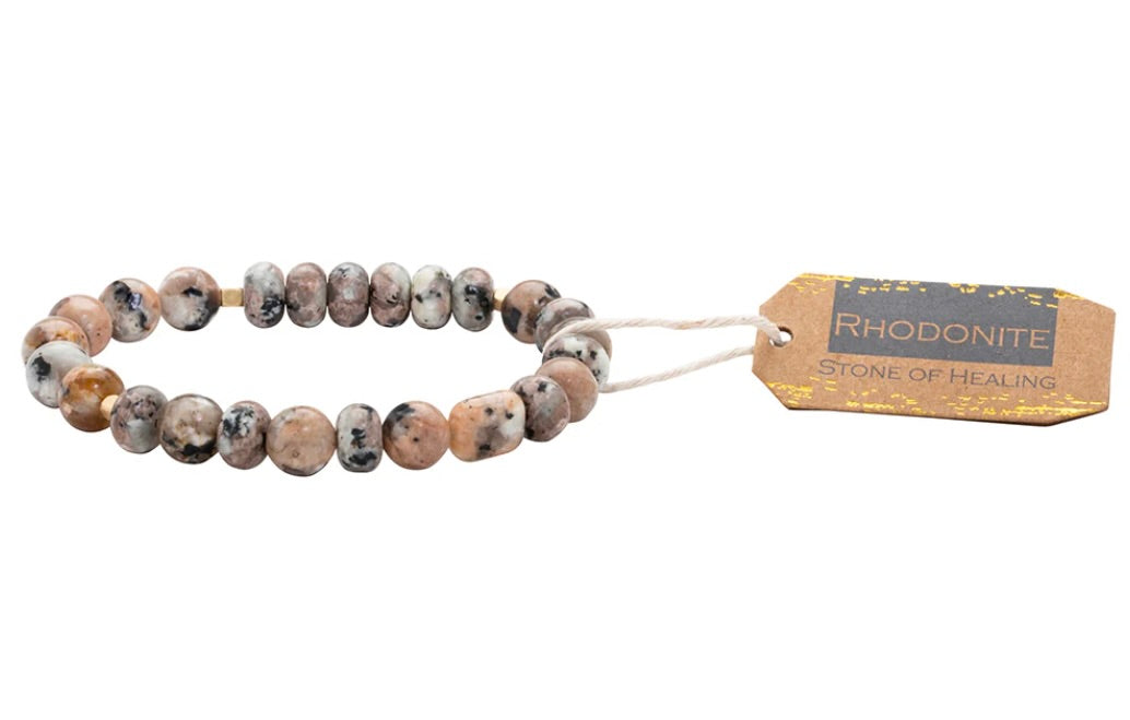 Stone Stack Bracelet Rhodonite - Stone of Healing(SS024)