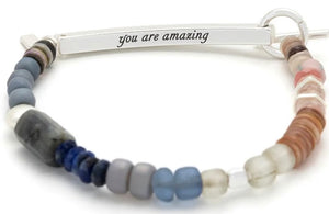 Hidden Message Bracelet - Amazing/Labradorite/Silver (HM002)