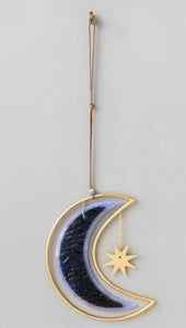 Stained Glass Light Catcher - Moon Star  LG003