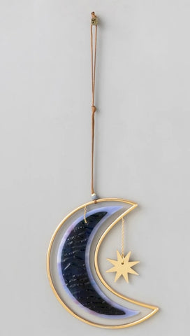 Stained Glass Light Catcher - Moon Star  LG003