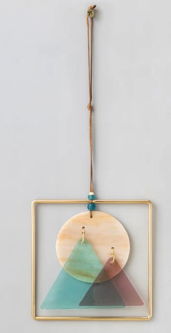 Stained Glass Light Catcher - Sunset Mountains  LG004