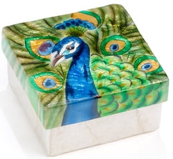 Small Peacock Trinket Box (1712)