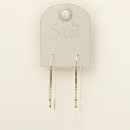 Chromacolor Miyuki Thread Earring - Pewter Multi/Silver (MD002)