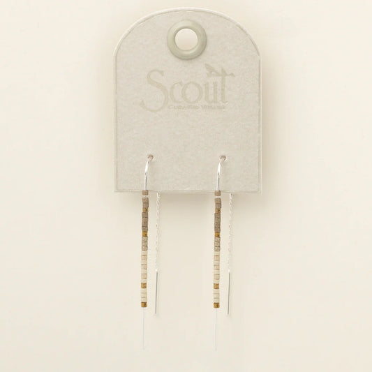 Chromacolor Miyuki Thread Earring - Pewter Multi/Silver (MD002)