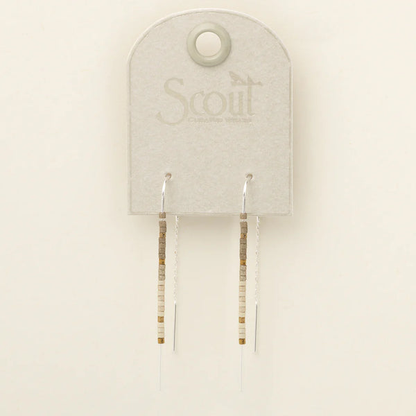 Chromacolor Miyuki Thread Earring - Pewter Multi/Silver (MD002)