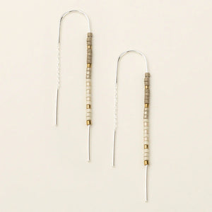 Chromacolor Miyuki Thread Earring - Pewter Multi/Silver (MD002)