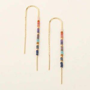 Chromacolor Miyuki Thread Earring - Dark Multi/Gold (MD003)