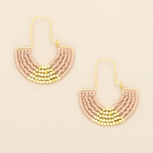 Chromacolor Miyuki U-Hoop Earring - Blush/Gold  MH002