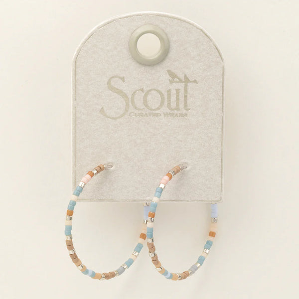 Chromacolor Miyuki Small Hoop - Desert Blue Multi/Silver  (MS008)