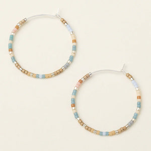 Chromacolor Miyuki Small Hoop - Desert Blue Multi/Silver  (MS008)