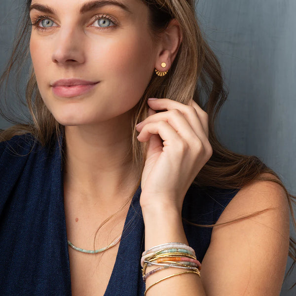 Refined Earring Collection - Sunburst Ear Jacket/Gold Vermeil (ER026)