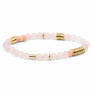Intermix Stone Stacking Bracelet - Rose Quartz (SH002)