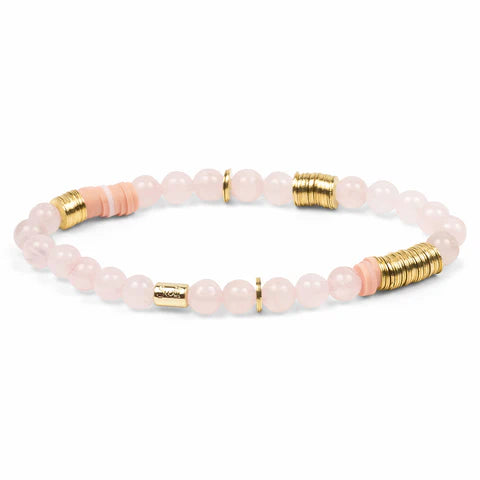 Intermix Stone Stacking Bracelet - Rose Quartz (SH002)