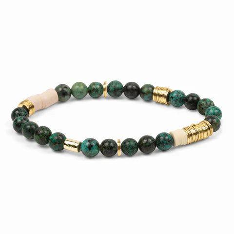 Intermix Stone Stacking Bracelet - African Turquoise (SH003)