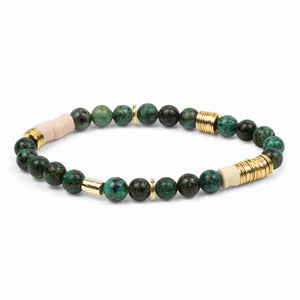 Intermix Stone Stacking Bracelet - African Turquoise (SH003)