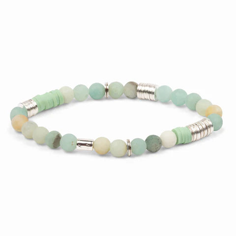 Intermix Stone Stacking Bracelet - Amazonite (SH006)
