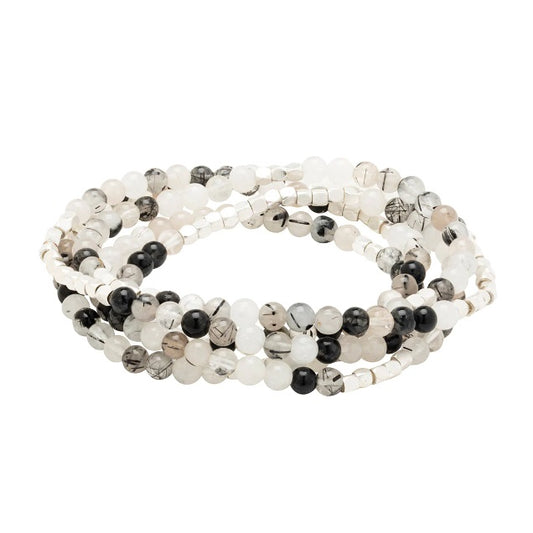 Stone Wrap: Tourmalinated Quartz - Stone of Protection (SW046)