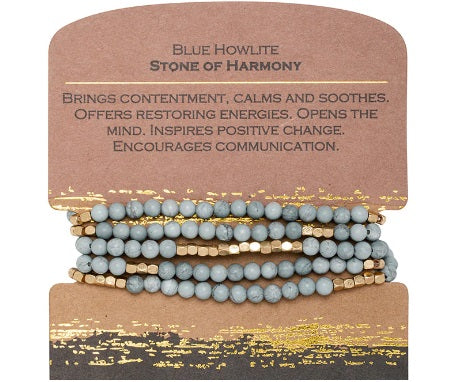 Stone Wrap: Blue Howlite - Stone of Harmony (SW048)