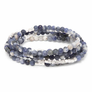 Stone Wrap Sodalite/Silver - Stone of Intuition (SW051)