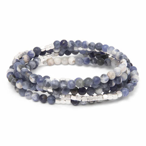 Stone Wrap Sodalite/Silver - Stone of Intuition (SW051)