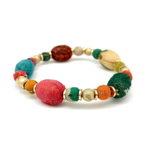 Aasha Stacking Bracelet - Oval and Circle Beads (B5203)