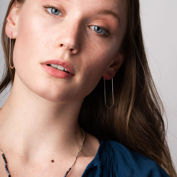 Refined Earring Collection - Cosmic Oval/Sterling Silver (ER007)
