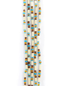 Turquoise Brown Combo Zulugrass Strand 26" (LCZG26)
