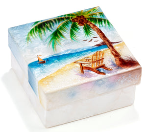 Small Beach Capiz Box (1133)