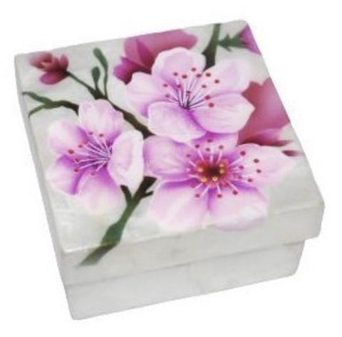 Small Cherry Blossom Capiz Box (1159)