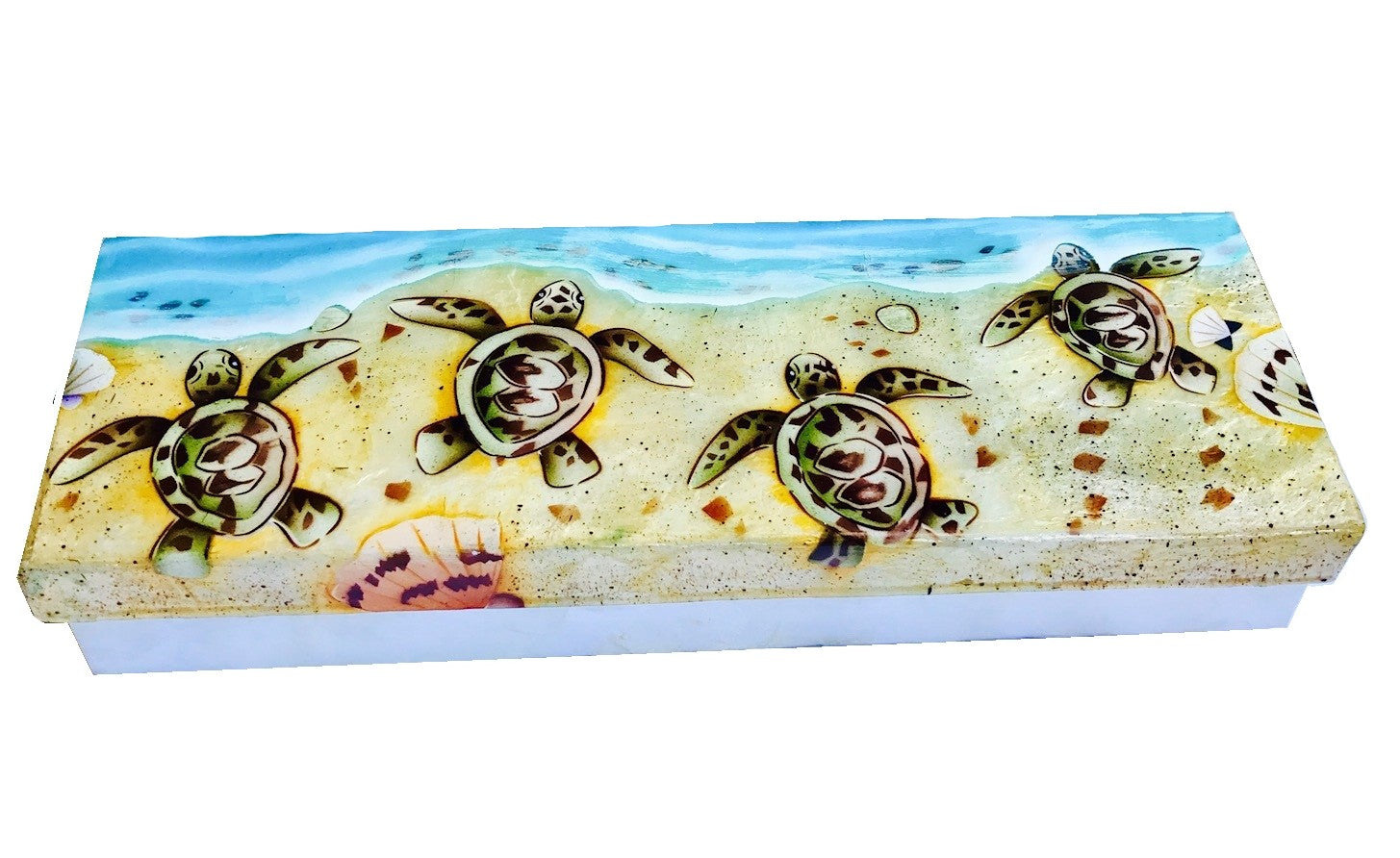 Long Baby Sea Turtle Trinket Box (1186)