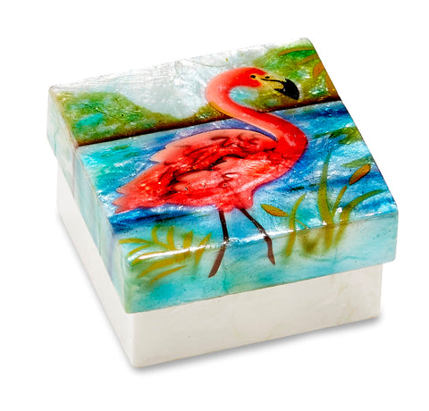 Small Flamingo Trinket Box (1236B)