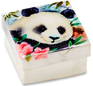 Small Panda Capiz Box  (1775-B)
