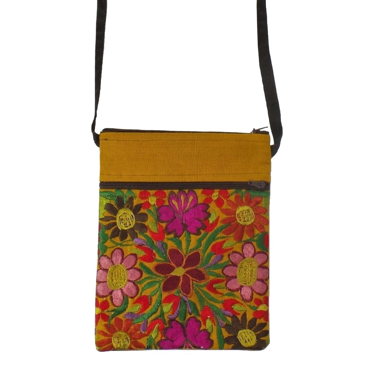Gold Embroidered Passport Bag (EA32)
