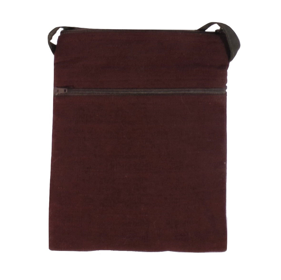 Brown Embroidered Passport Bag (EA32)