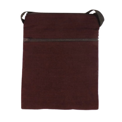 Brown Embroidered Passport Bag (EA32)