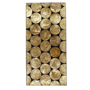 Rectangle Capiz Circles and Black Tray
