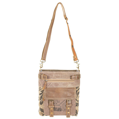 Brown Shoulder Bag with Front Pocket (54856)